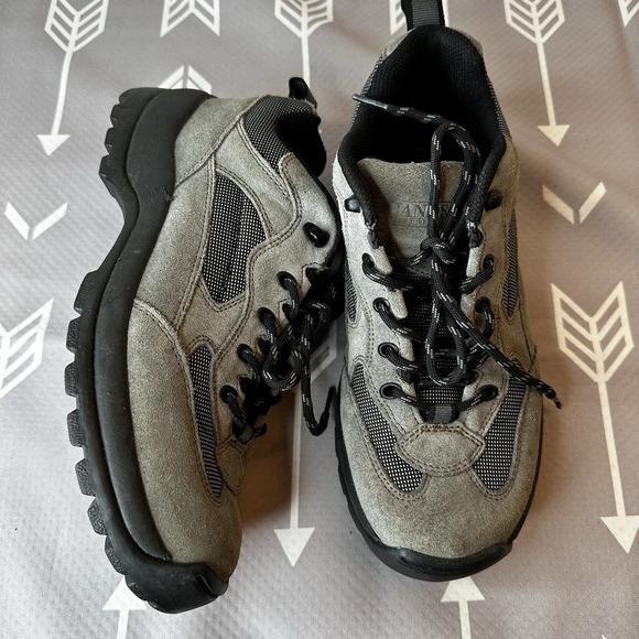 Lands End‎ Mens Gray Suede Outdoor Lace Up Trail Hiking Shoes Size 8M #73779 - Picture 9 of 12
